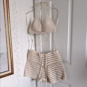 Handmade Crochet Set Cream